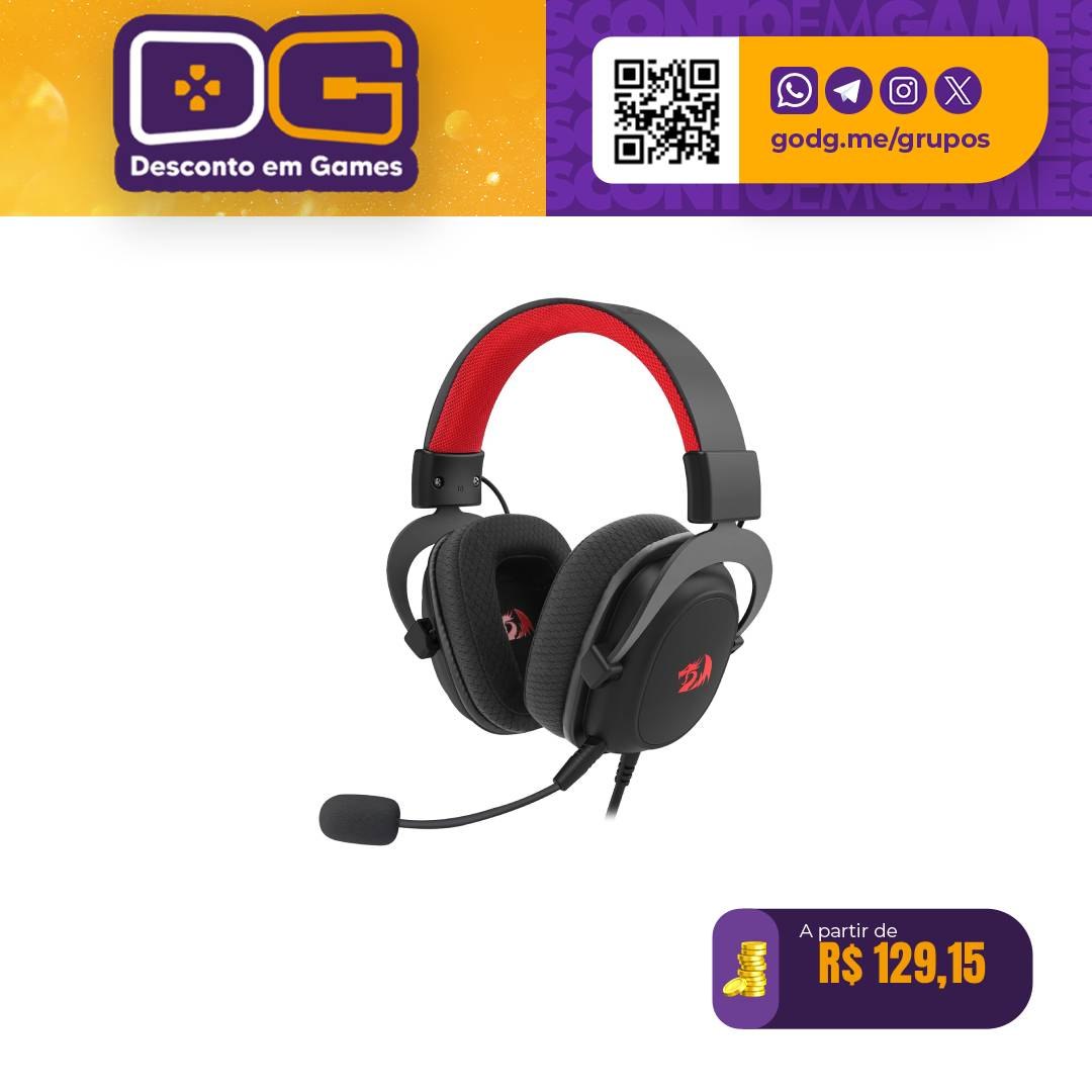 Headset Gamer Redragon Zeus Lite Preto P3 H510-LT