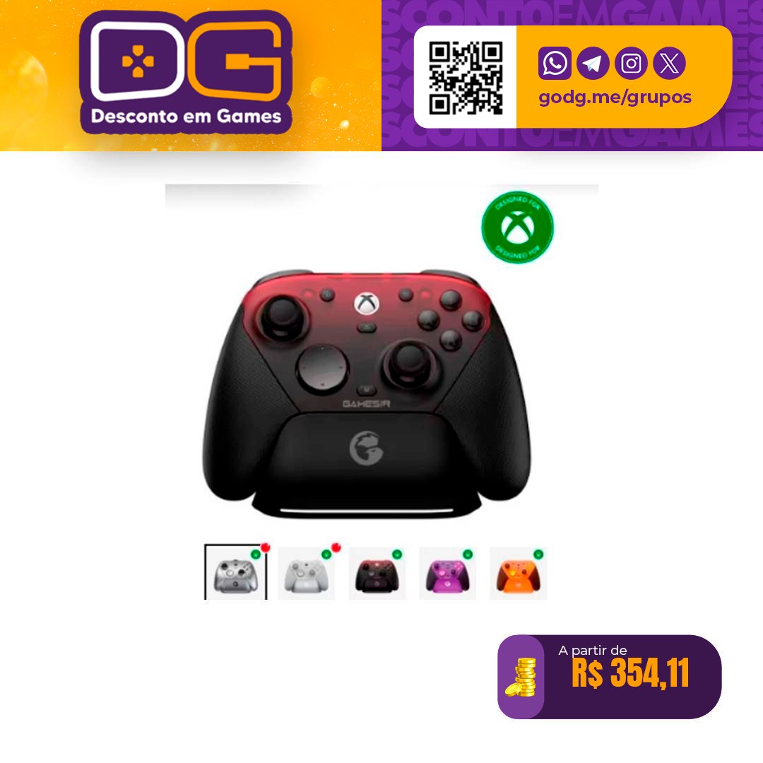 Controle sem fio Gamer GameSir G7 Pro Tri-Mode Hall Effect 1000Hz