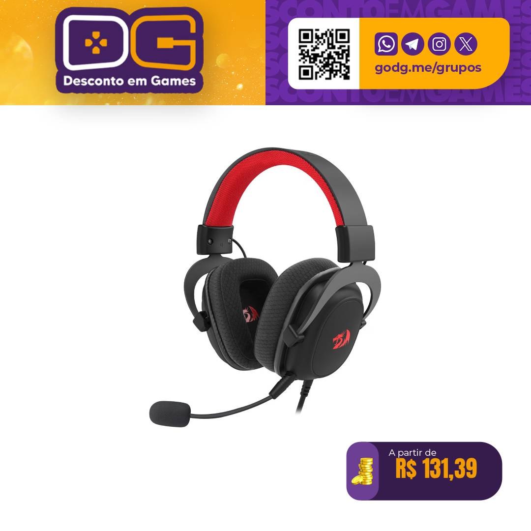 Headset Gamer Redragon Zeus Lite Preto P3 H510-LT