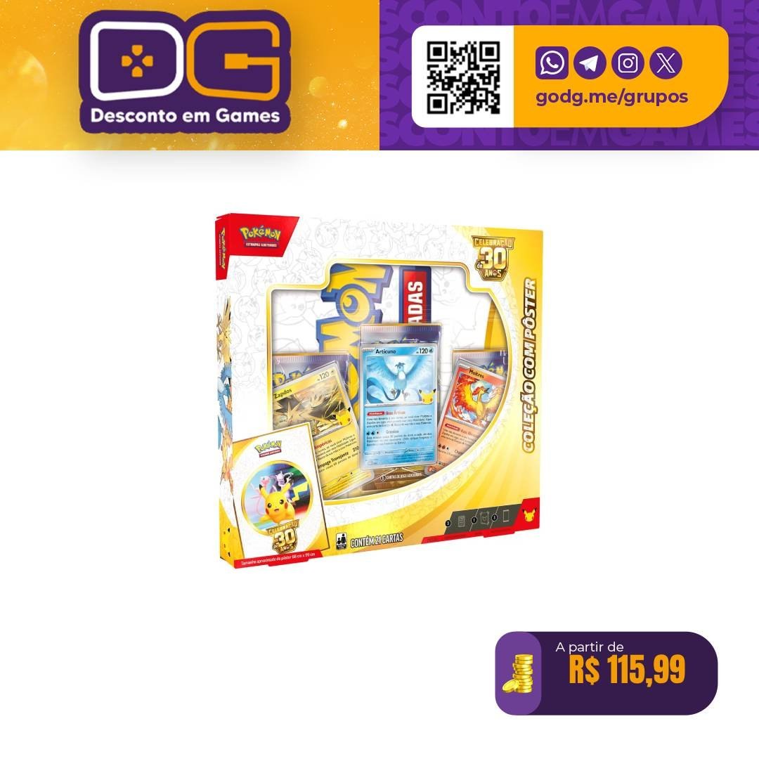 Pokémon TCG, Celebração de 30 anos – Box Pokémon Coleção com Pôster