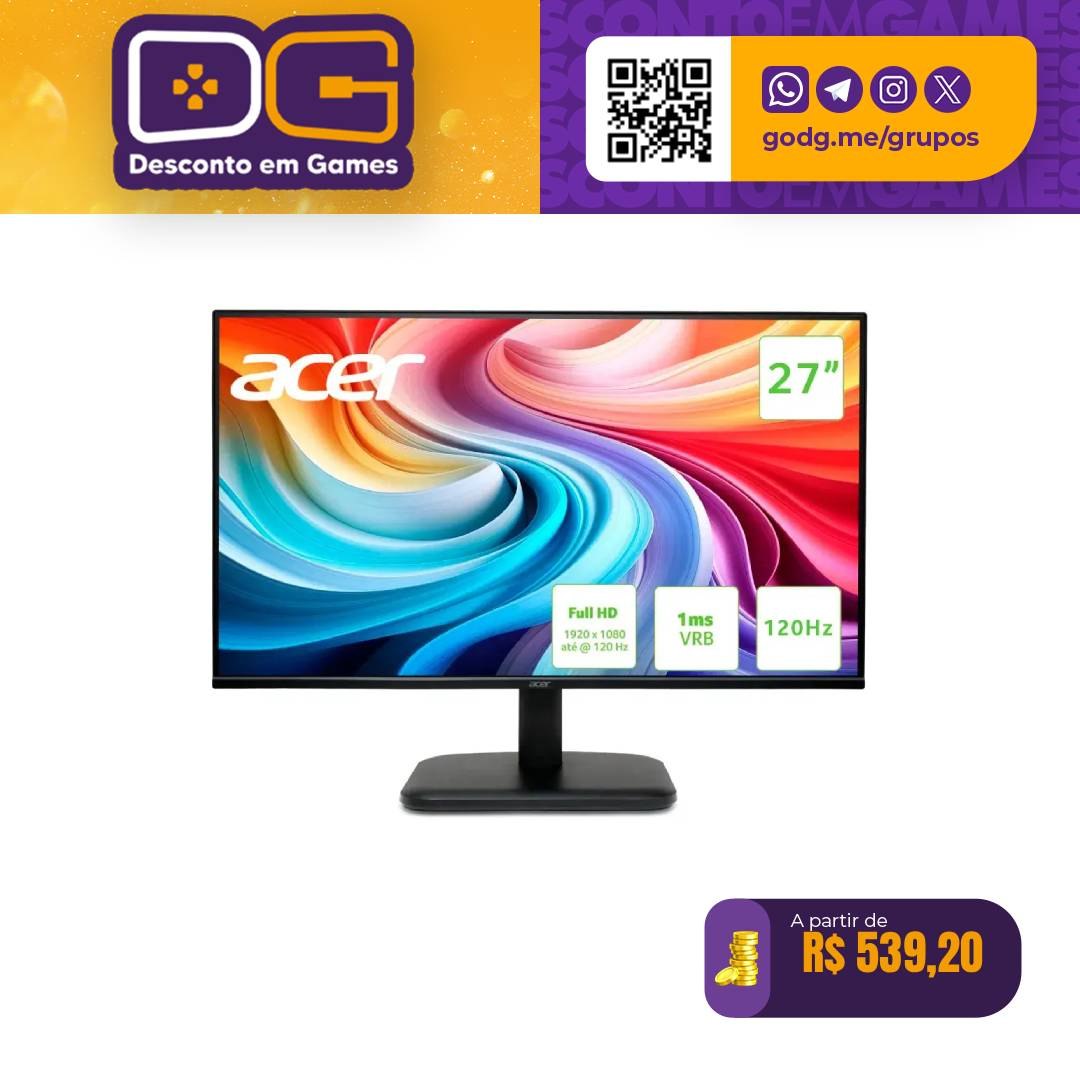 Monitor Acer 27" EK271 GBI LED IPS 27” Full HD 120 Hz 1 ms